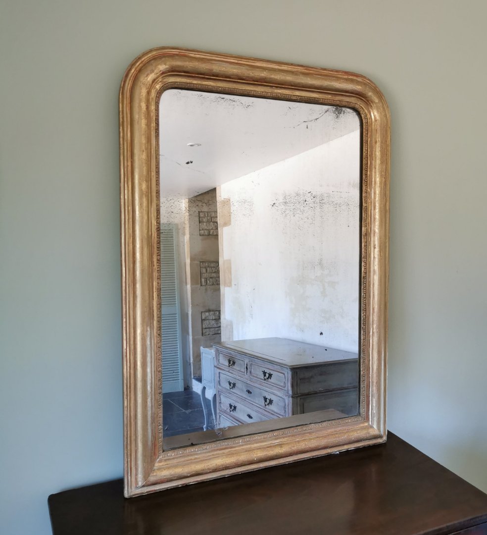 French Gold Gilt Mirror