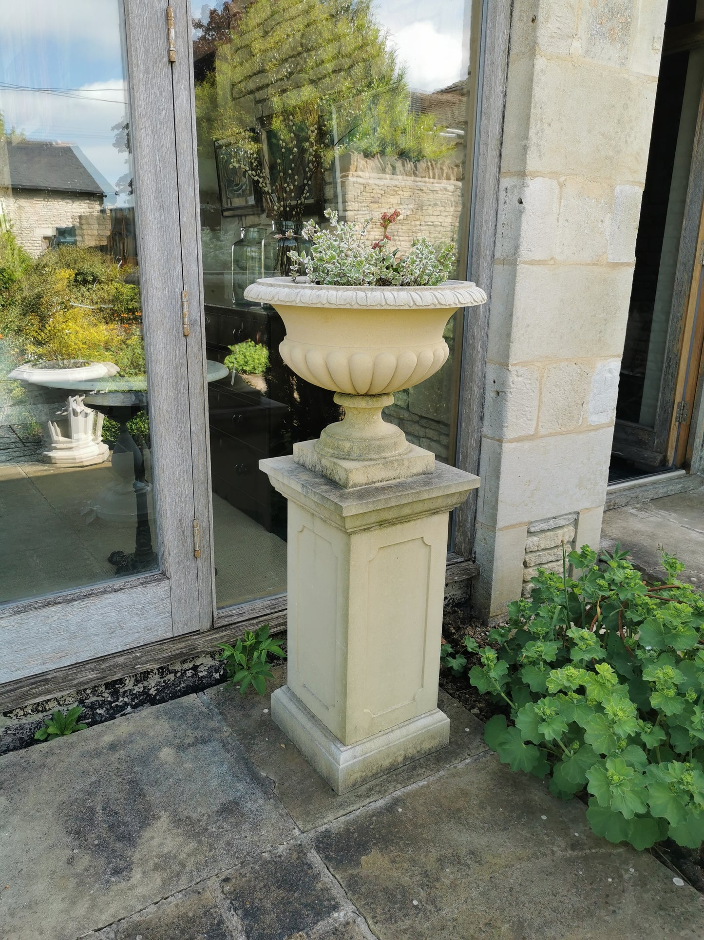 Stone Planter on plinth