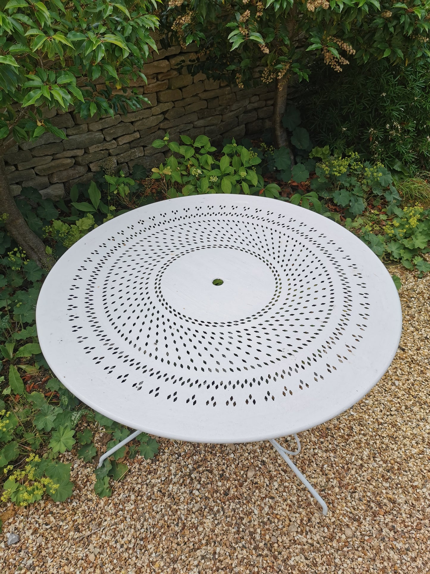 French White Garden Table