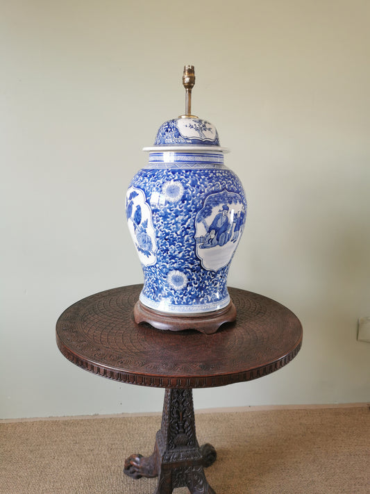 Blue & White Ceramic Lamp