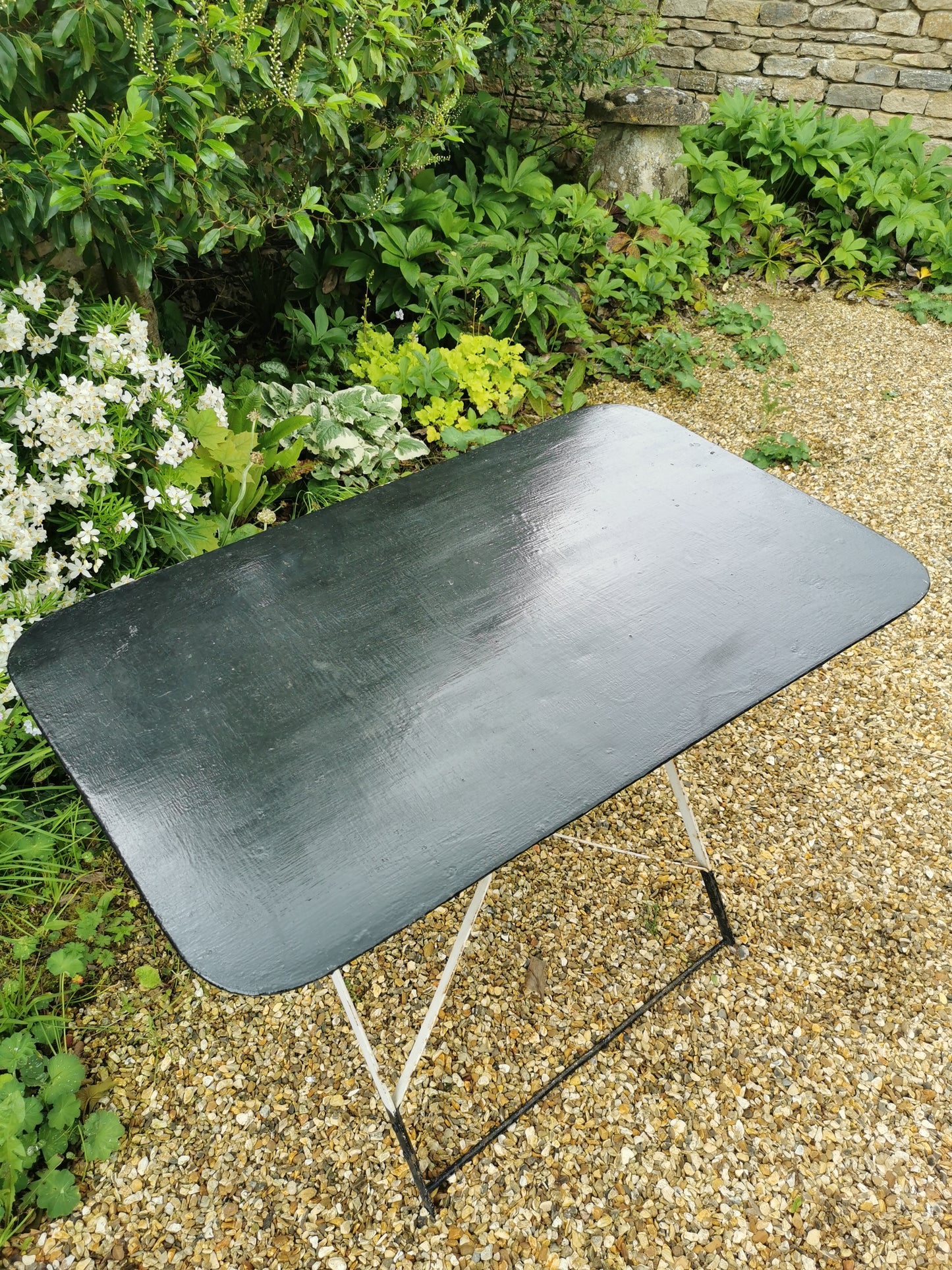 Black Metal Garden Table