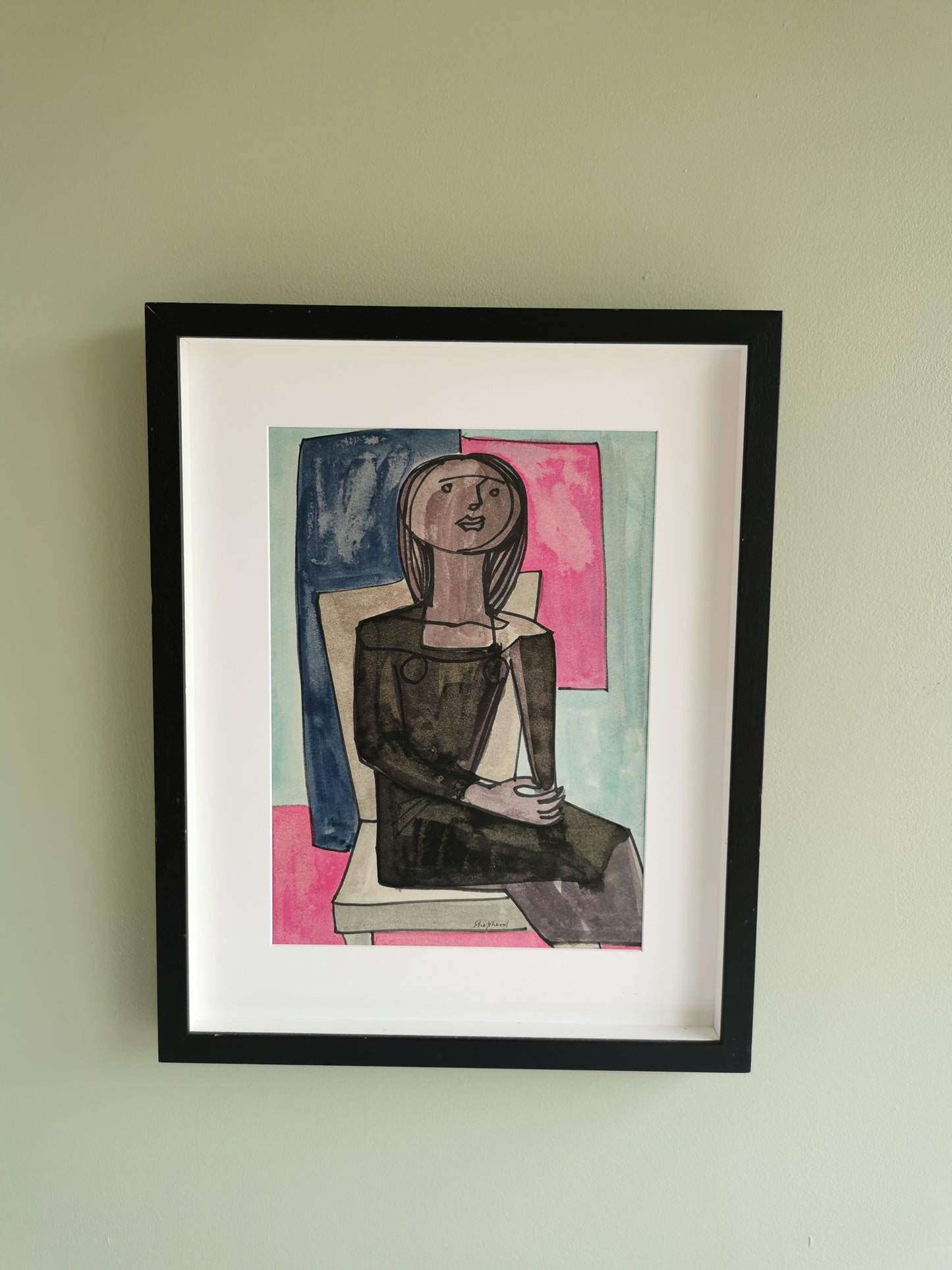 Seated Lady, watercolour. NOW £185
