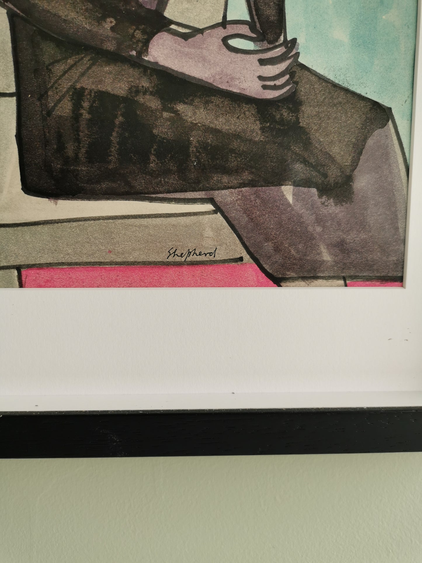 Seated Lady, watercolour. NOW £185