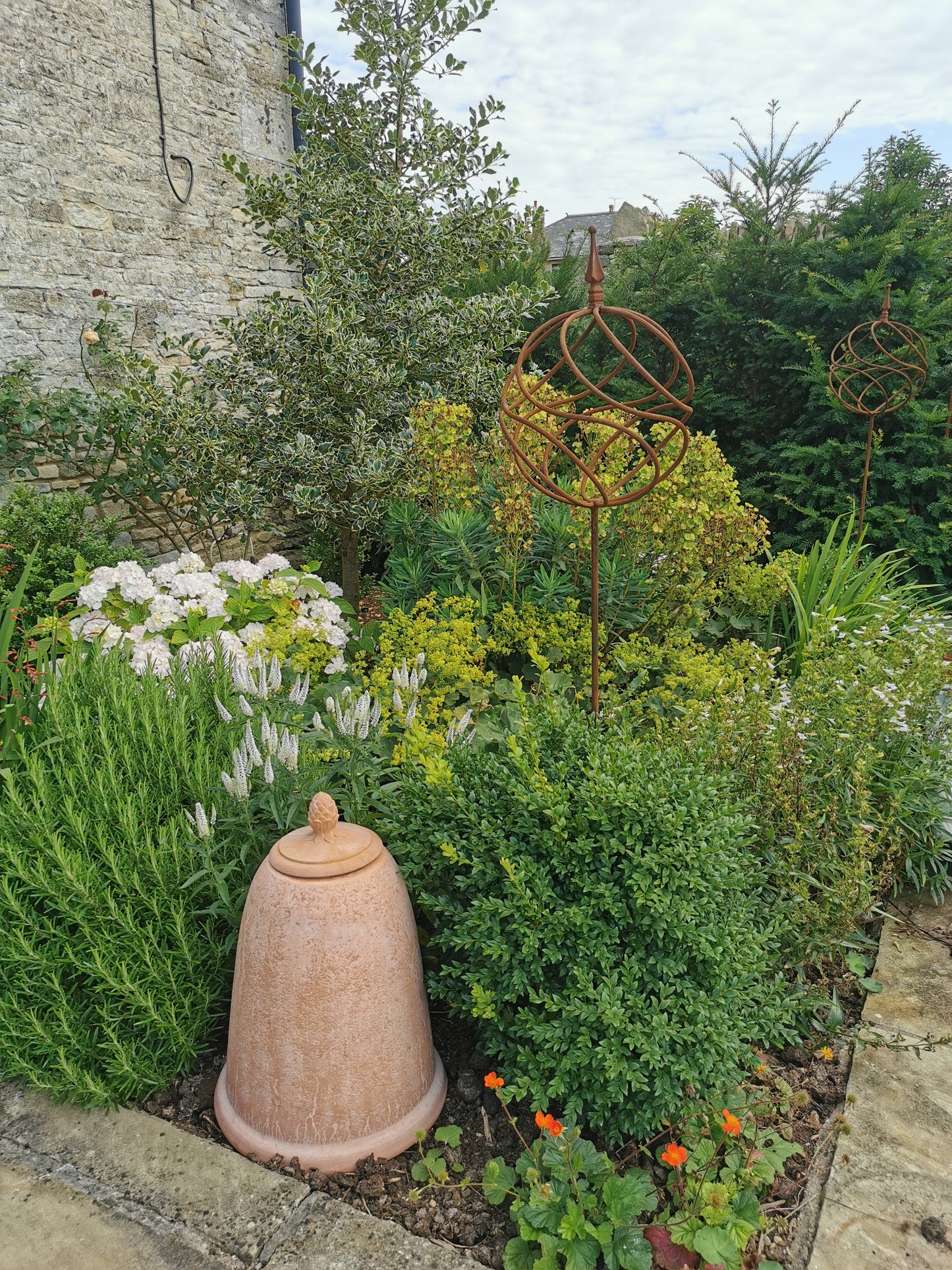 Metal Garden Spiral on Stick
