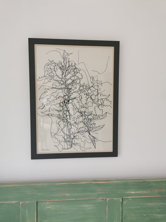 Tomato Plant, Pen and ink.