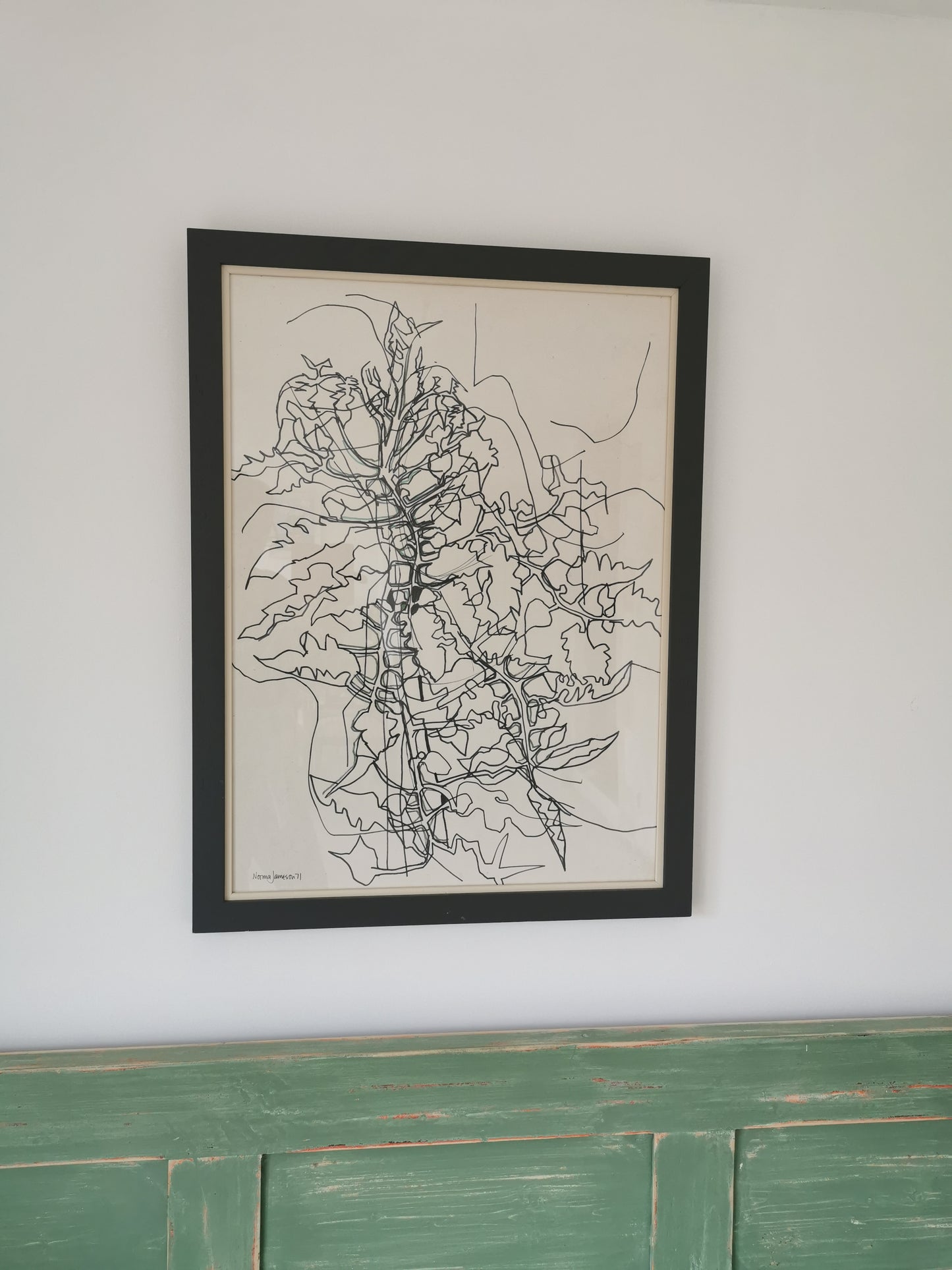 Tomato Plant, Pen and ink.