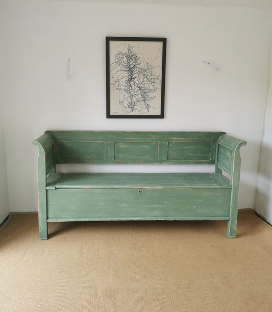 Green Painted Settle
