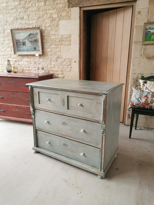 Blue Hungarian Chest of Drawers