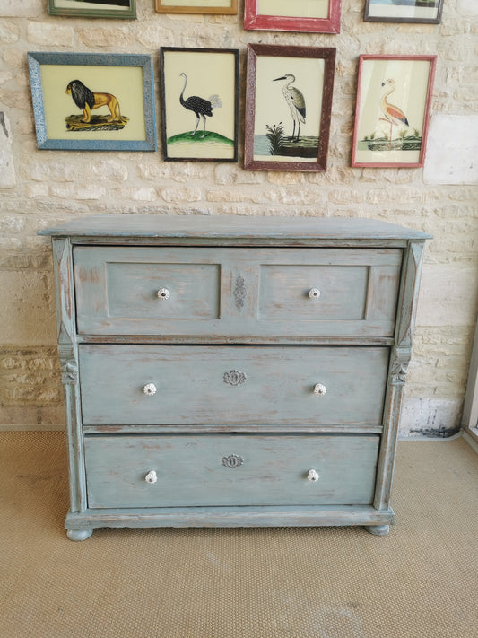 Blue Hungarian Chest of Drawers - SOLD