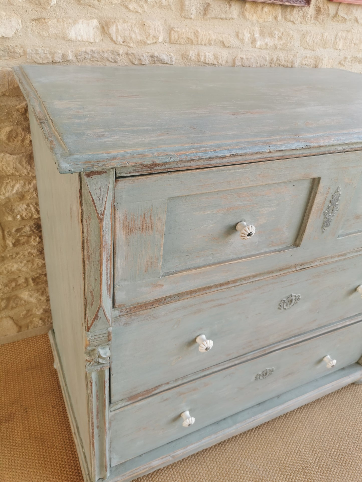 Blue Hungarian Chest of Drawers - SOLD