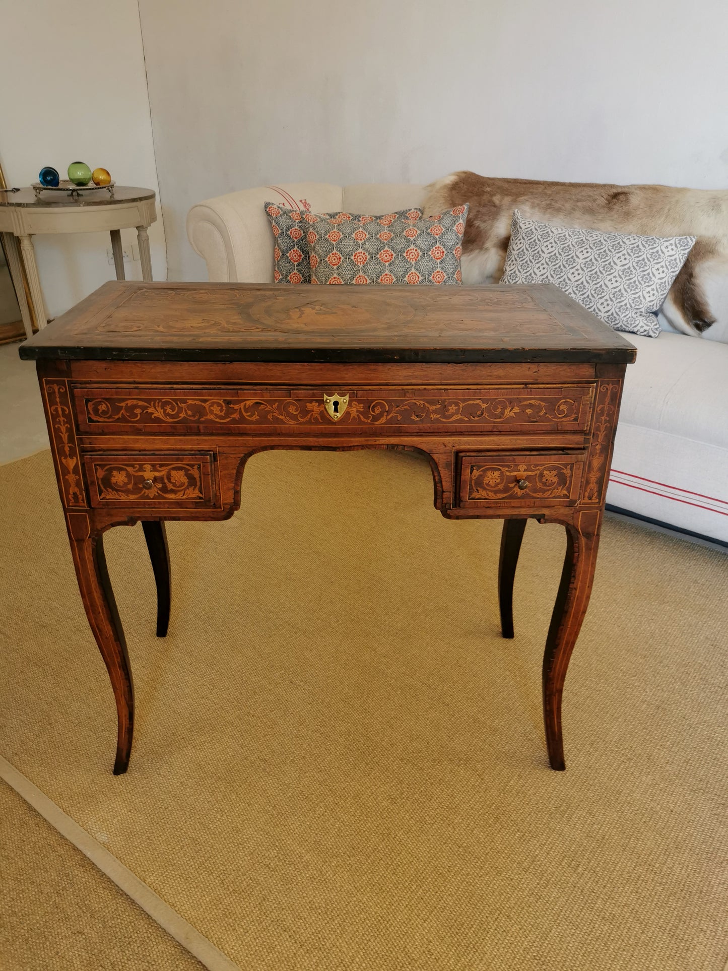 C18th French Marquetry Table