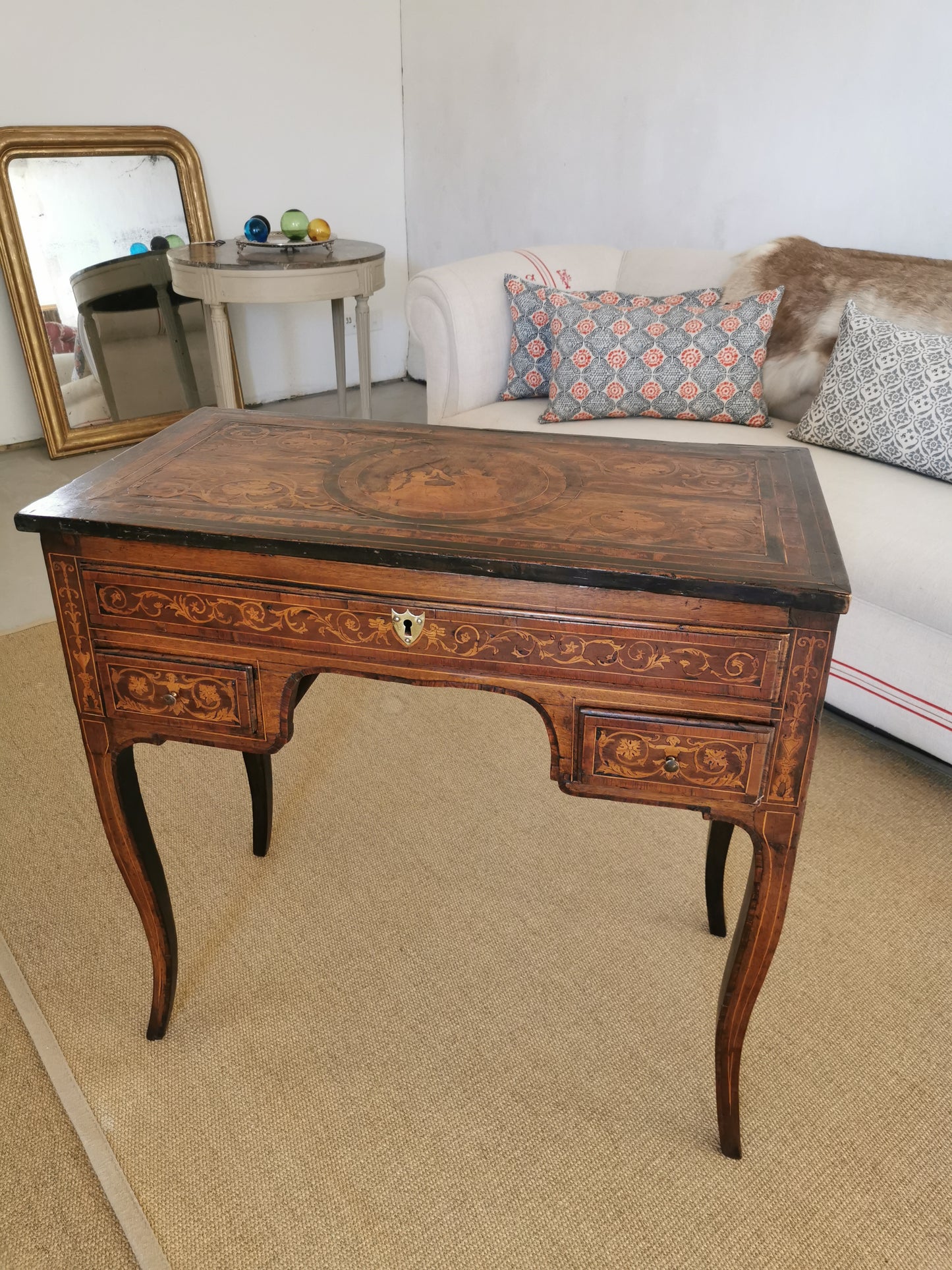 C18th French Marquetry Table