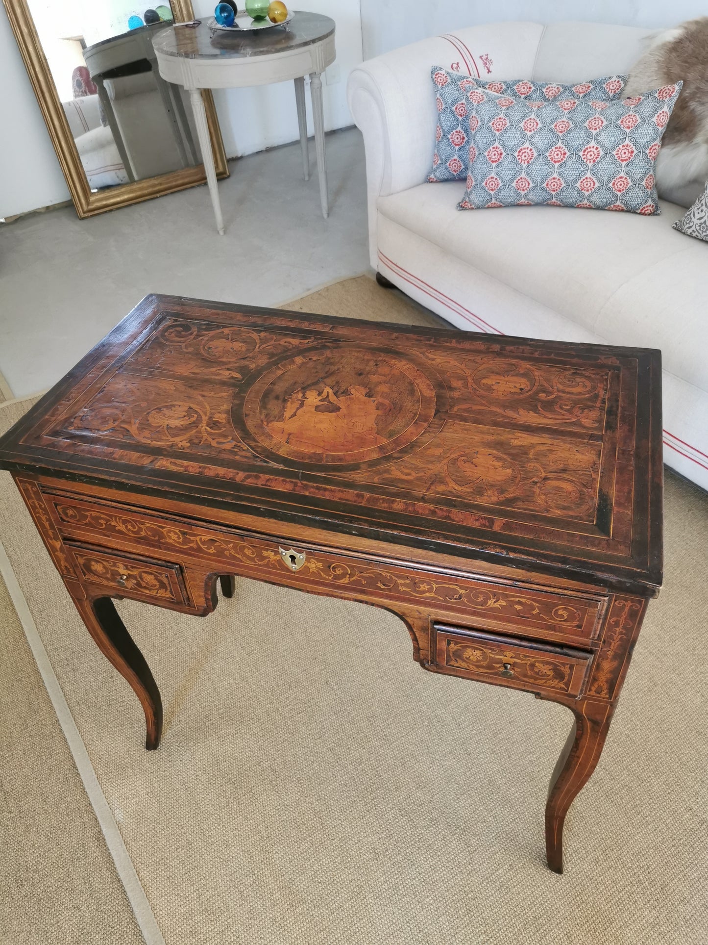 C18th French Marquetry Table