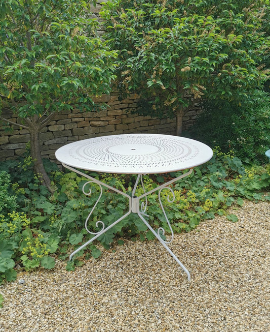 French White Garden Table