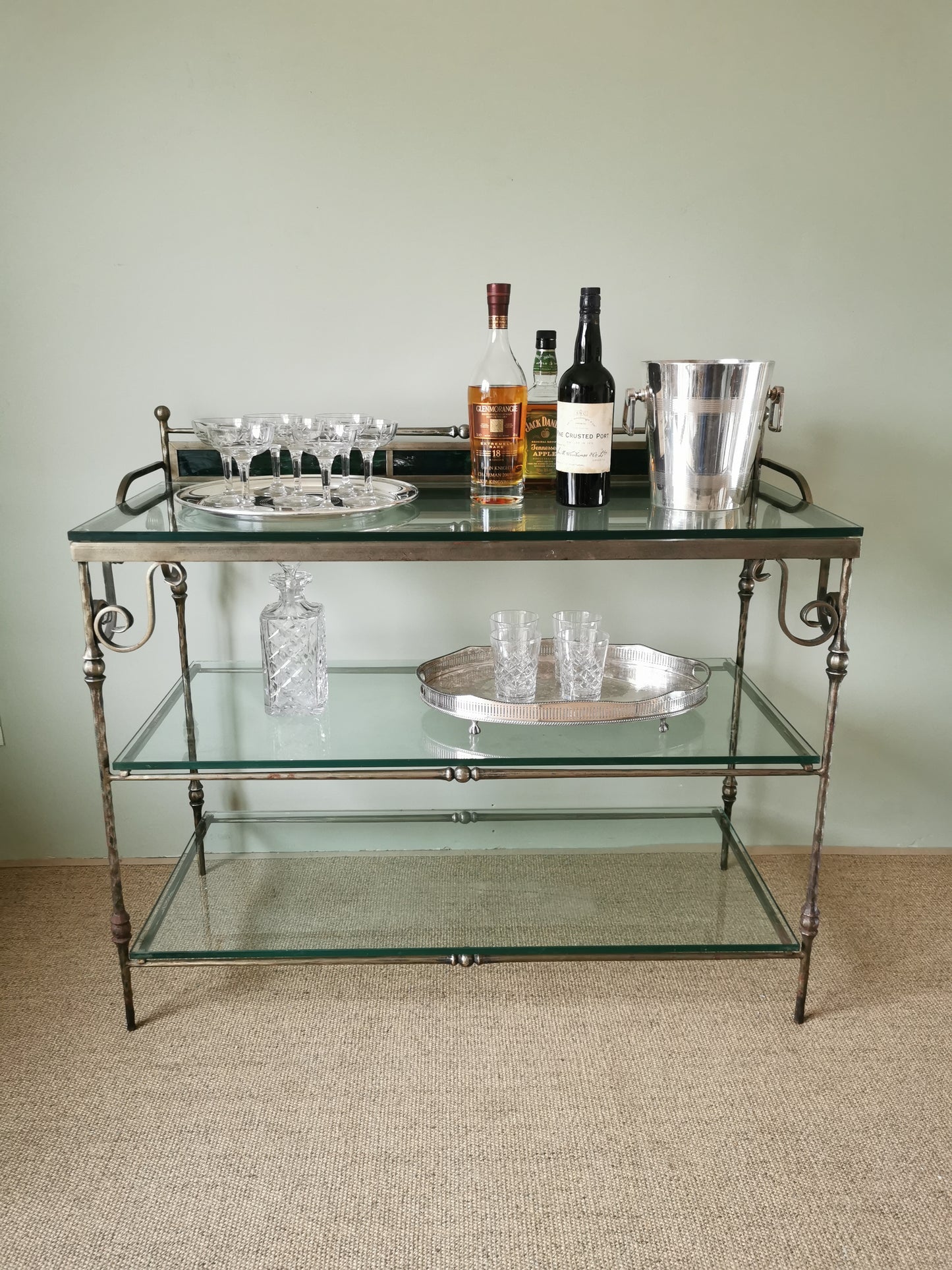 Glass Drinks Table
