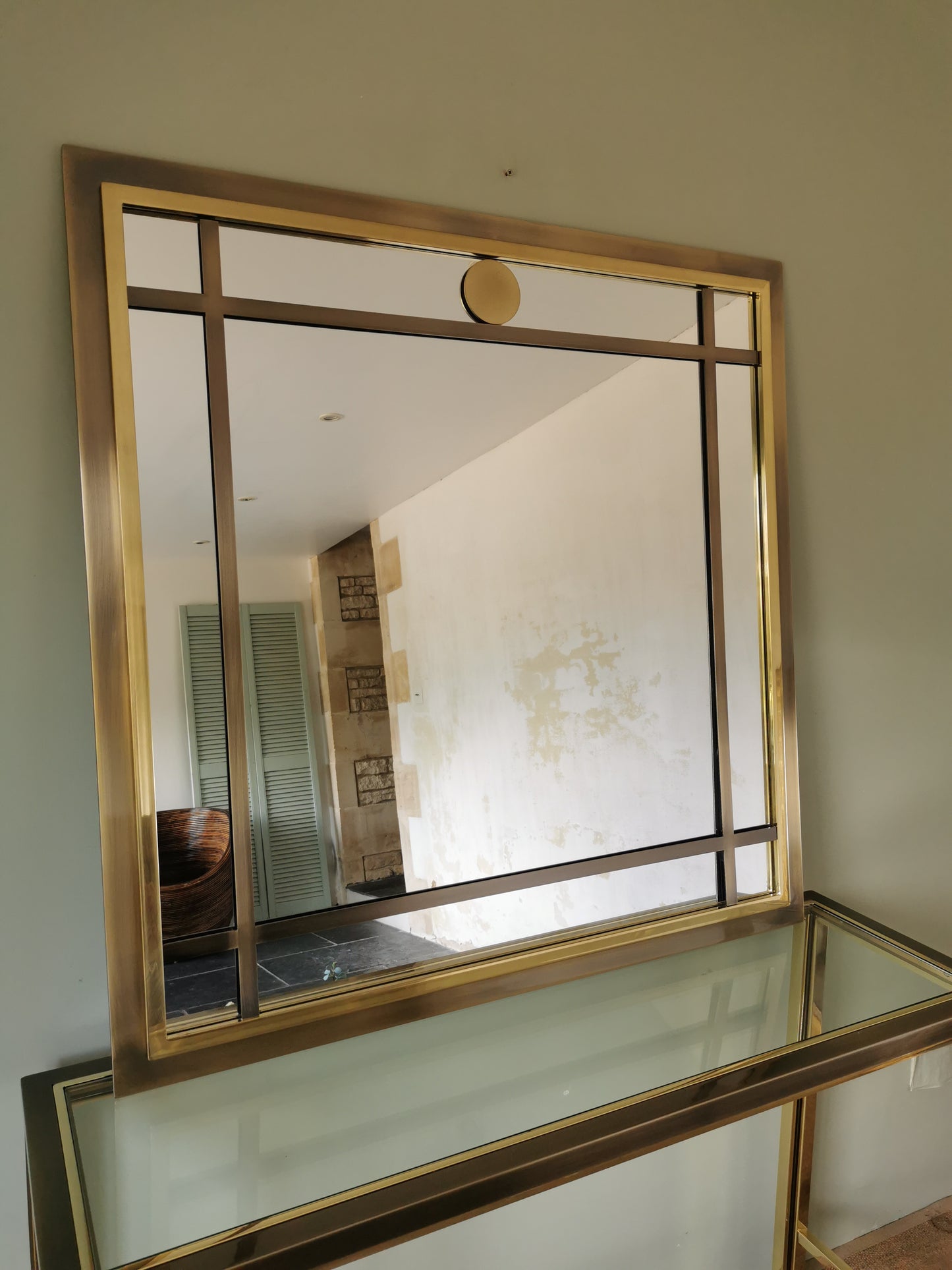 Brass & Chrome Mirror