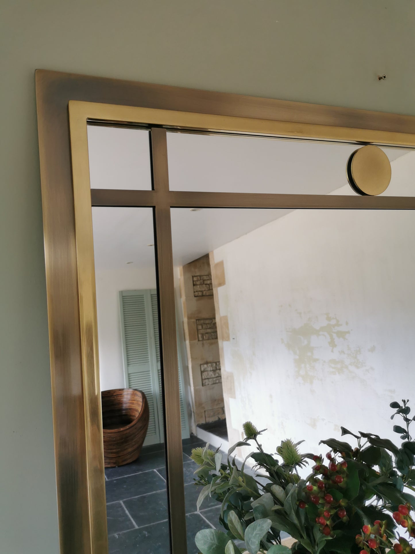Brass & Chrome Mirror