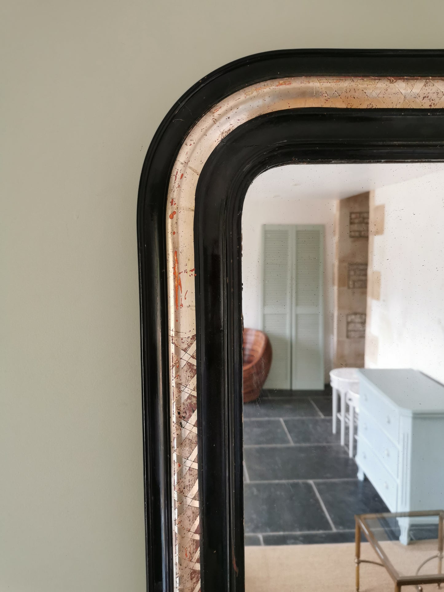 French Ebonised Mirror