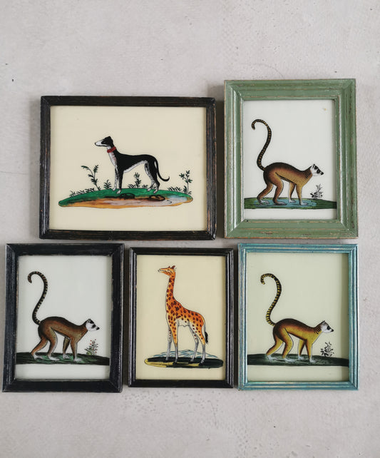 Hand Painted Animals on Glass
