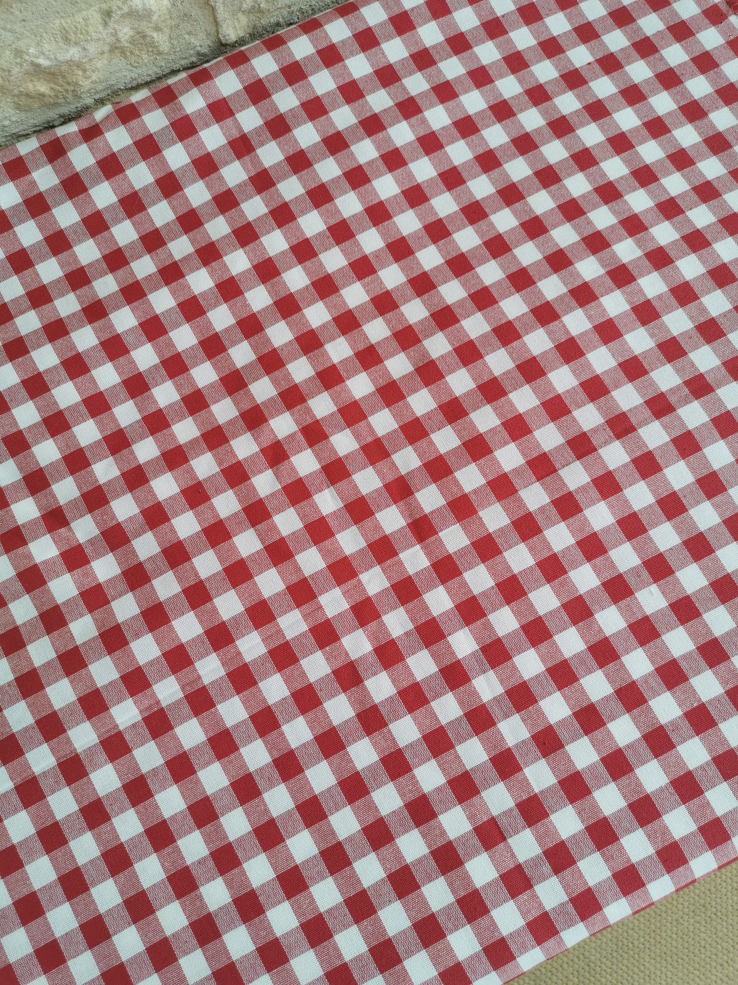 Red Check Fabric